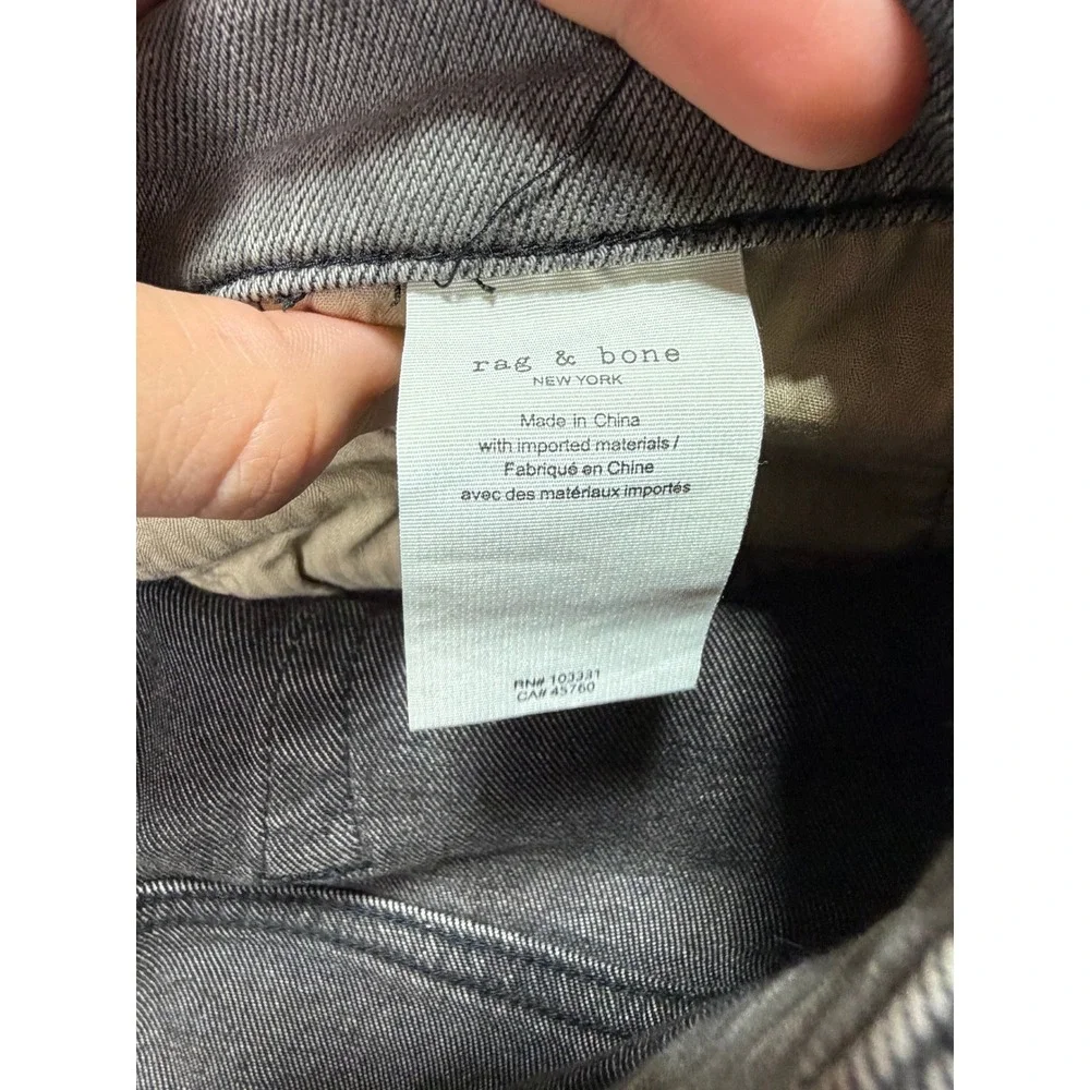 Rag & Bone Fit Slim Jeans Mens 32x34 Faded Grey Stretch Streetwear Urban Casual